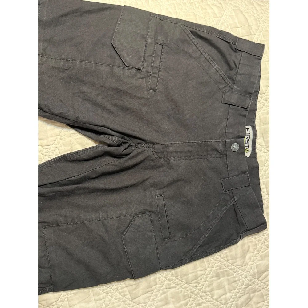 First Tactical V2 Tactical Pants Mens 34 x 32 Black Ripstop Cargo Duty Trousers